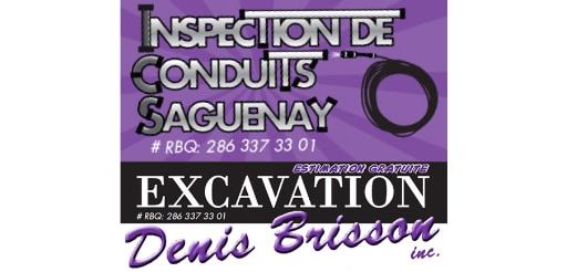 Logo Excavation Denis Brisson et Inspection de conduits Saguenay